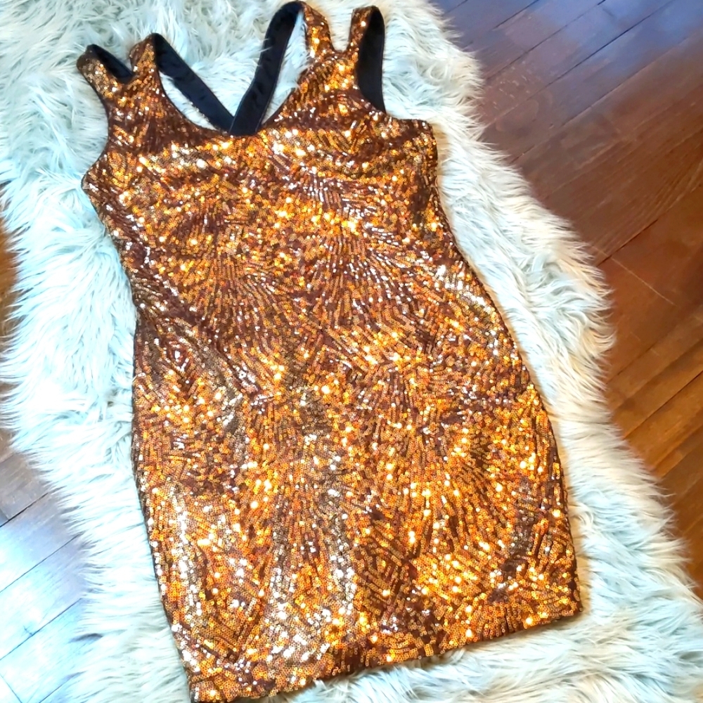 sequins mini dress